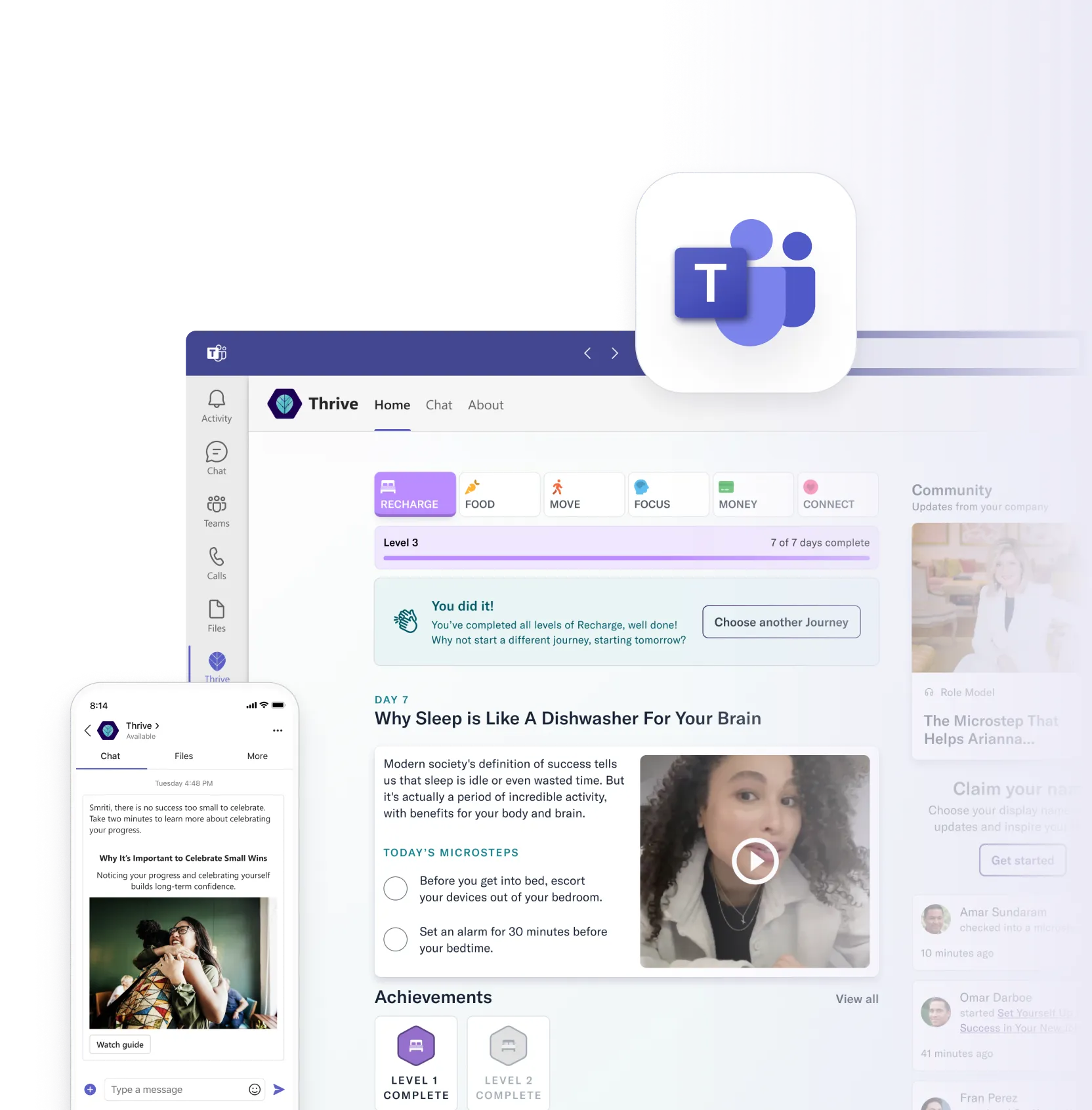 The Thrive Platform drives productivity through well-being.